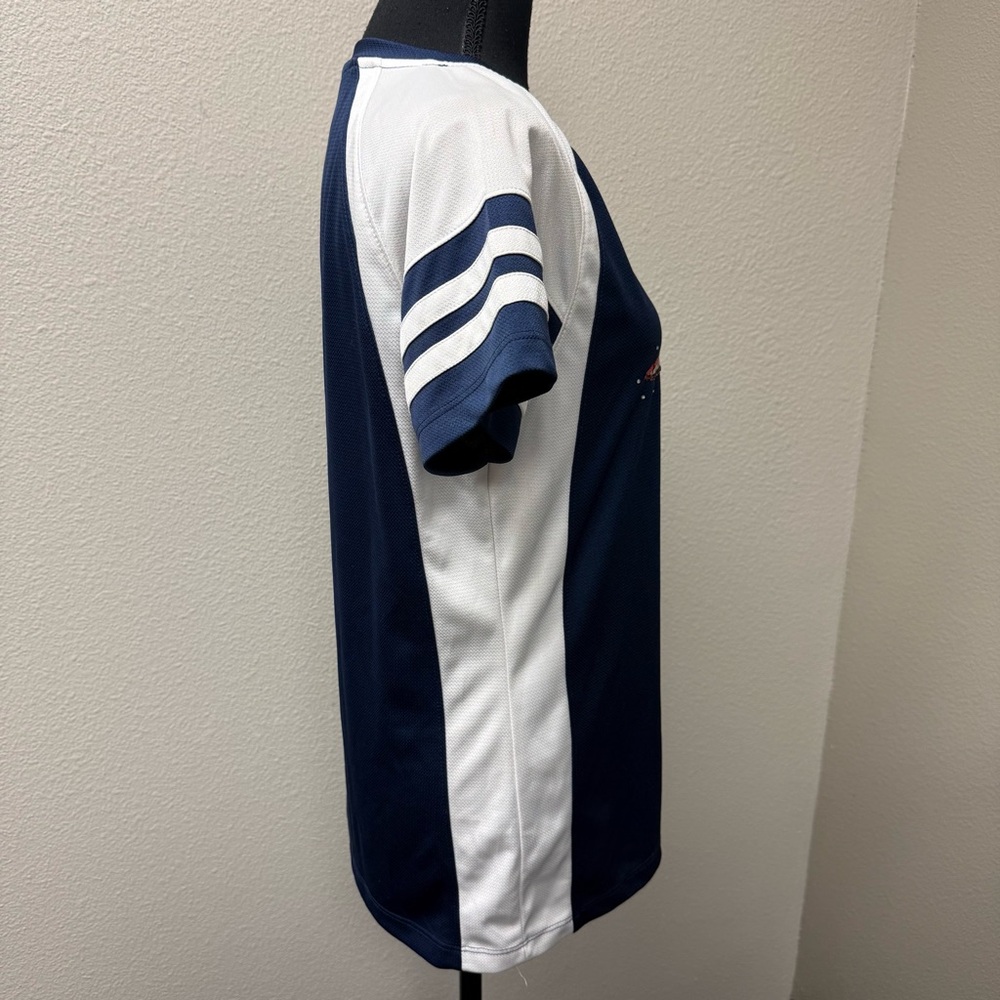 Majestic Patriots Navy White Lace Up NFL Fan Jersey Top Large - Picture 6 of 9